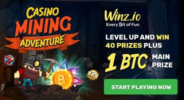 Главный приз в размере 1 BTC от Winz.io, недавно запустившим Bitcoin mining adventure