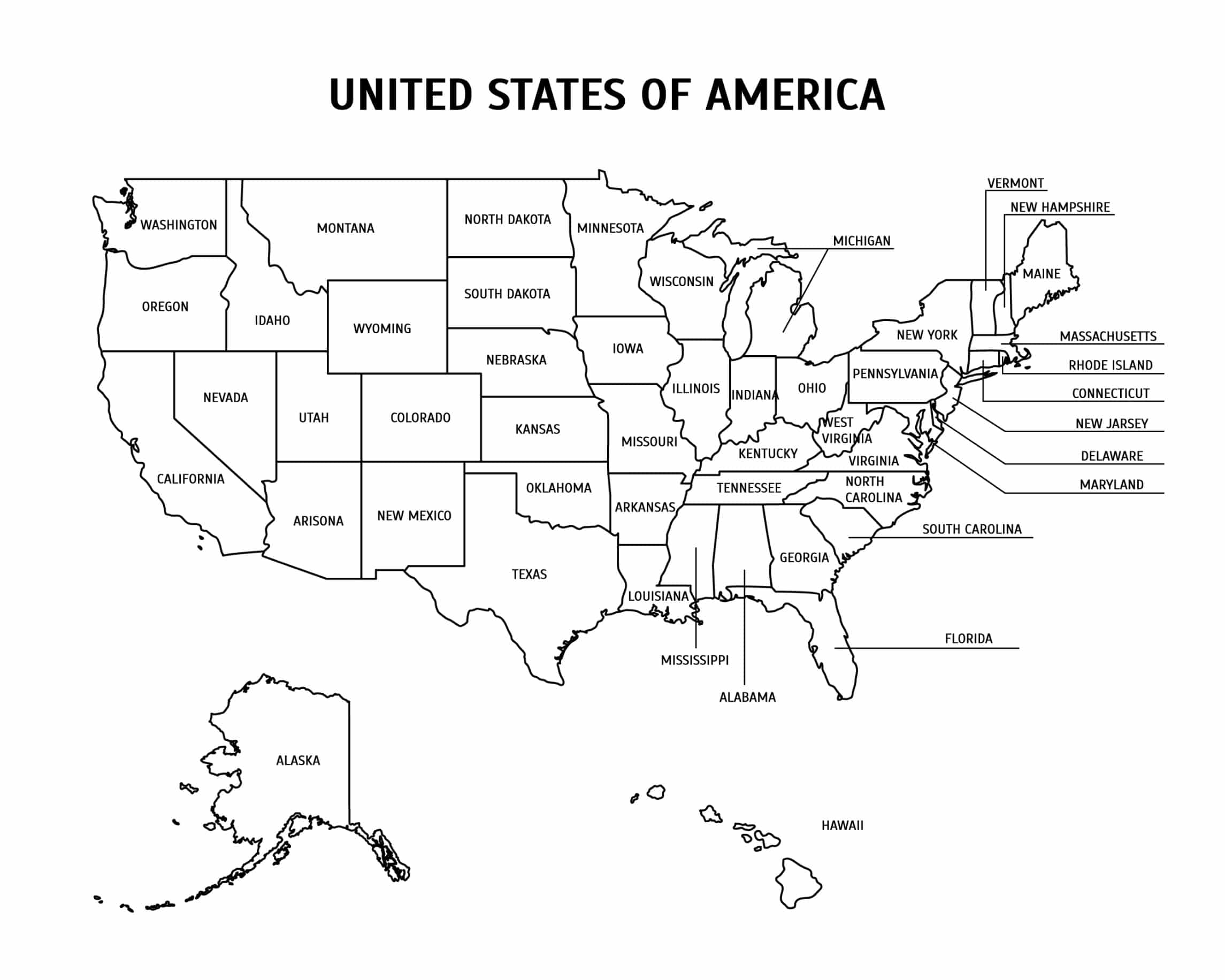 Texas in the USA map