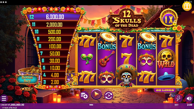 12 Skulls of the Dead Slot Review | Win up to 3,000x Your Bet