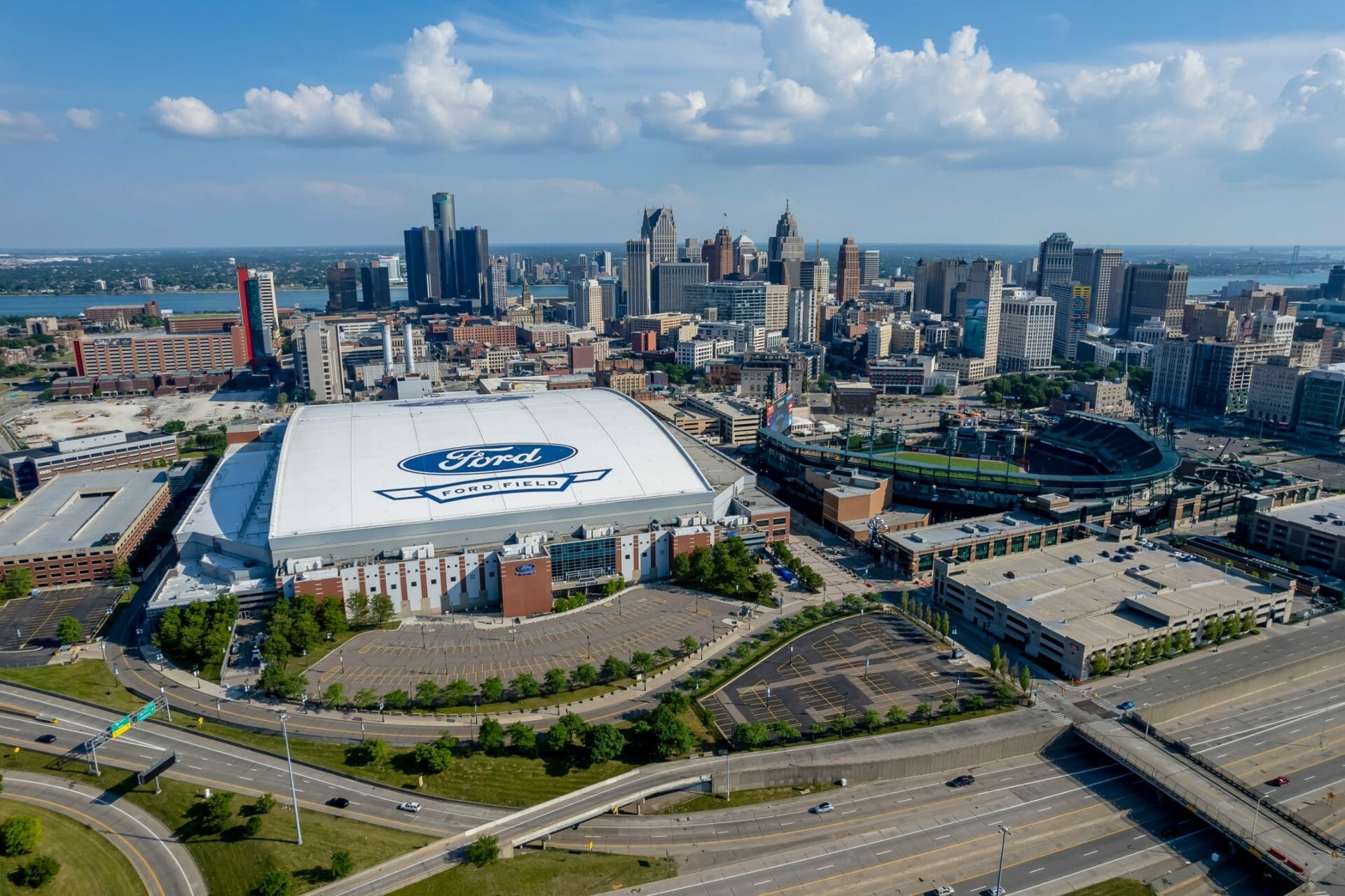 Ford Field: Home of the Detroit Lions, Detroit, Michigan.