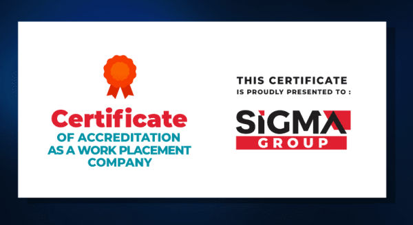 SiGMA Group receives accreditation as a work placement company