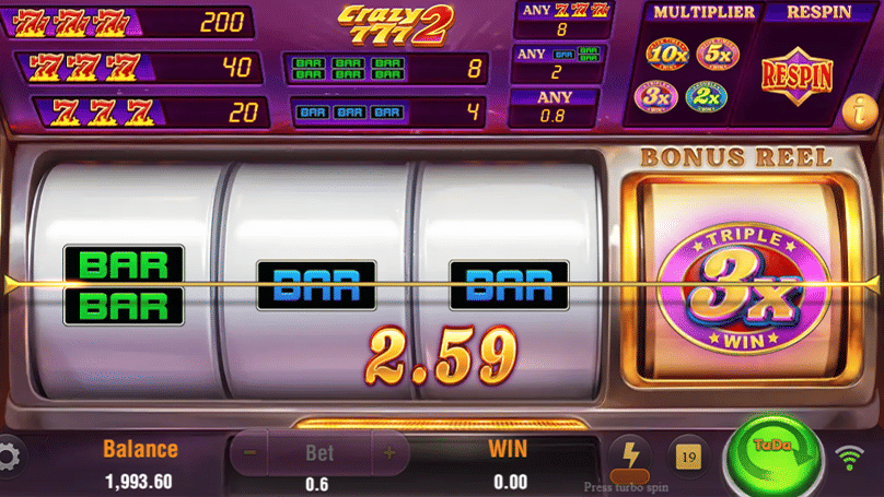 Crazy 777 2 Slot Review | TaDa Gaming
