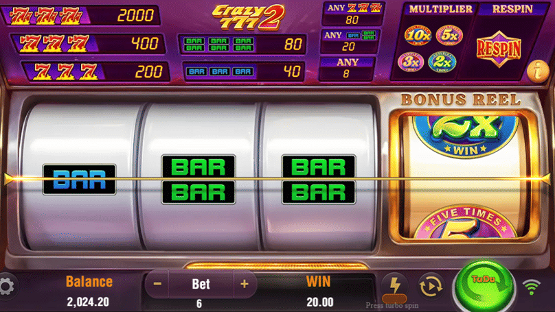 Crazy 777 2 Slot Review | TaDa Gaming