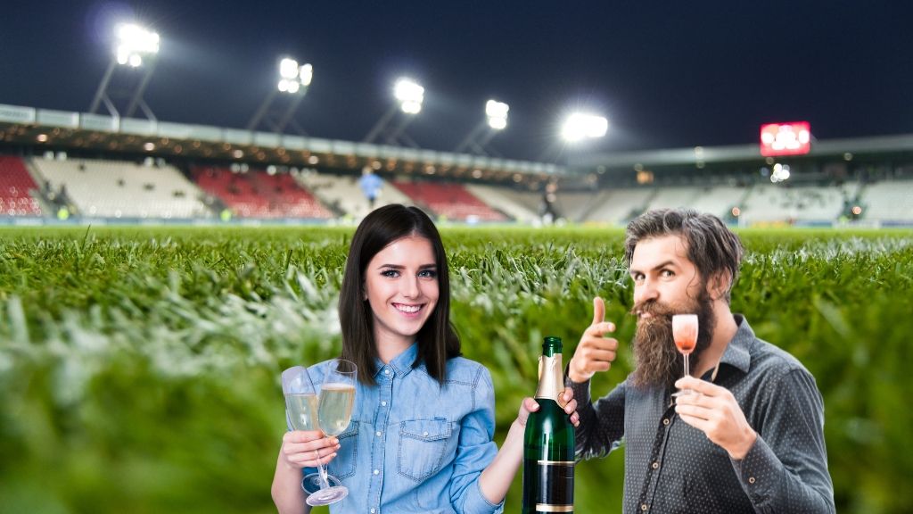 Signature pies and champagne, courtesy of Fulham FC and Fitzdares