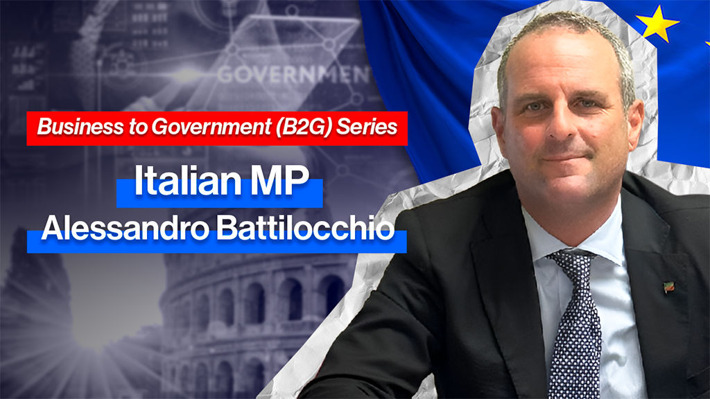 Deputado italiano Alessandro Battliocchio recebe a SiGMA Europa em Roma