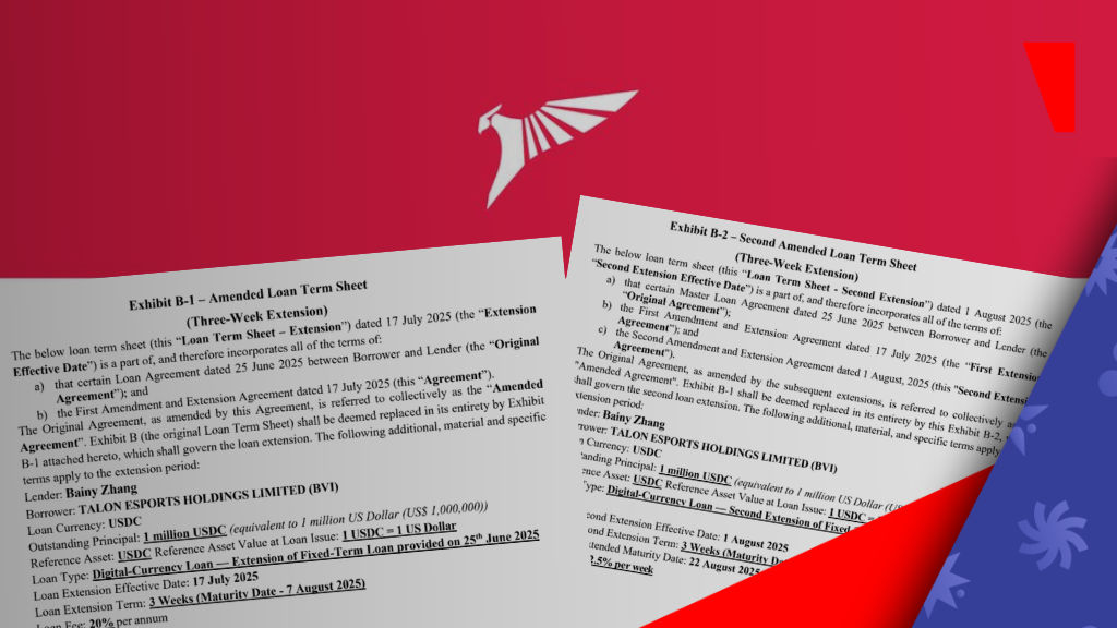 Talon Esports陷入100万美元贷款纠纷：未付利息引发公开争议