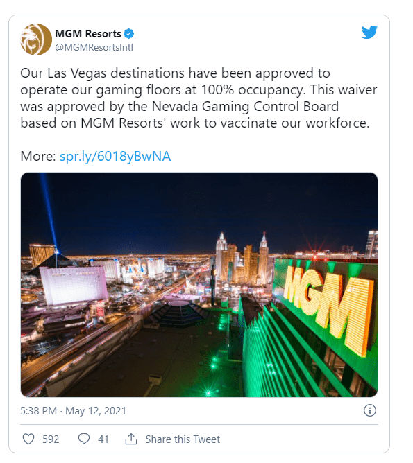 MGM Resorts tweet