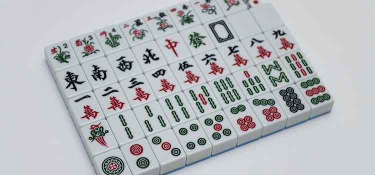 a set of mahjong tiles