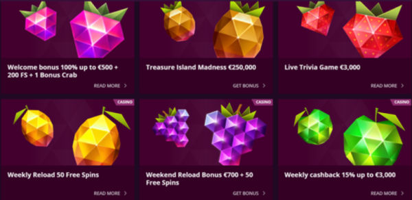 Bonos de Malina Casino