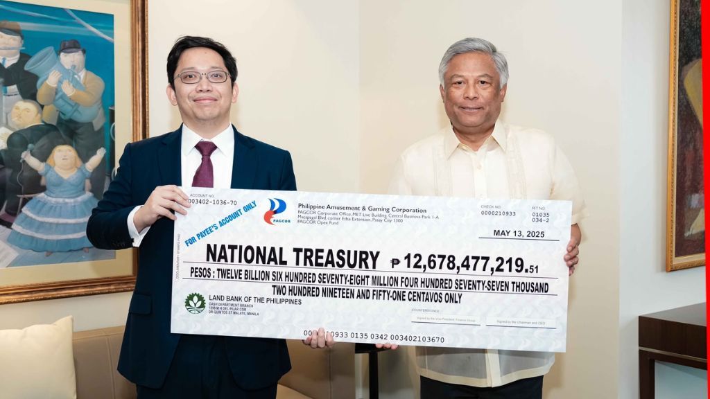 PAGCOR โอนเงินเกือบ 230 ล้านเหรียญสหรัฐฯ ให้แก่กระทรวงการคลังแห่งชาติฟิลิปปินส์