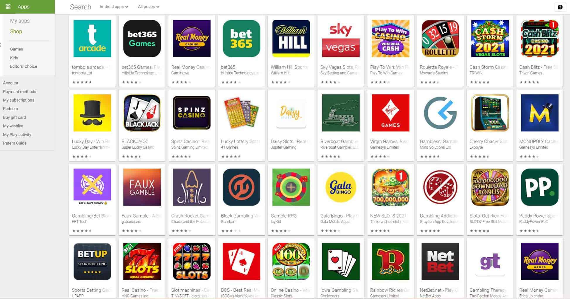 gambling apps