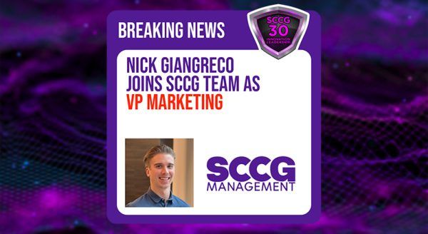 SCCG Management anuncia a nomeação de Nick Giangreco como VP de Marketing