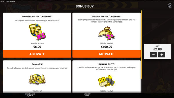 FRKN Bananas Slot bonus