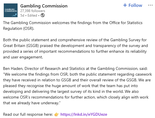 UK Gambling Survey