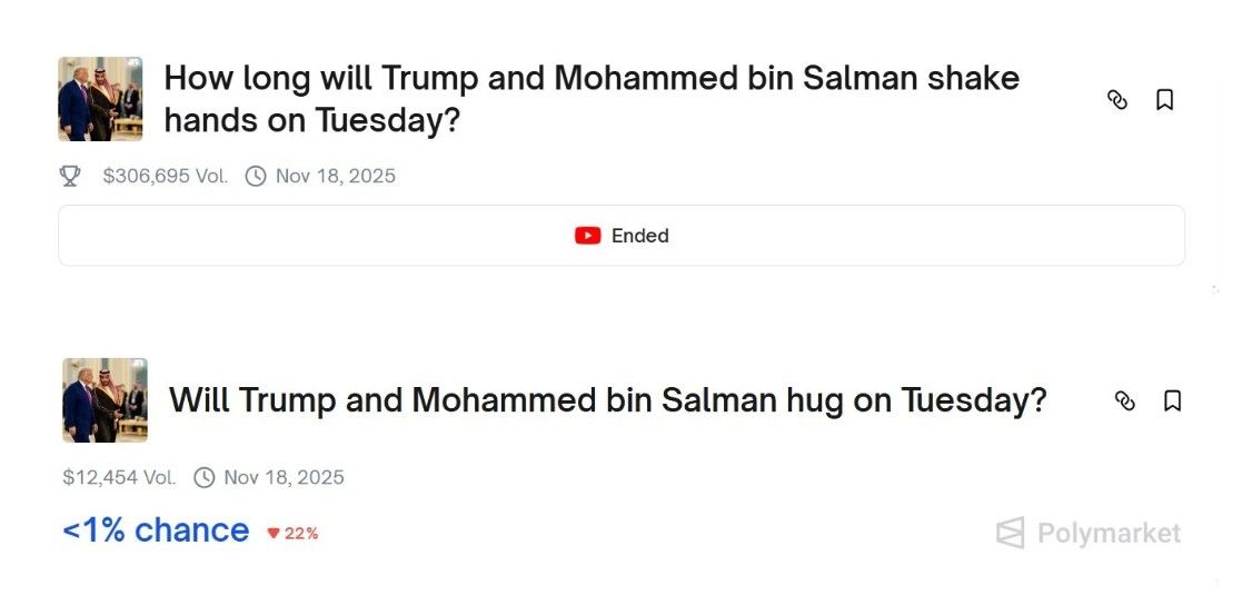 沙特王储将特朗普晚宴变成预测市场时刻