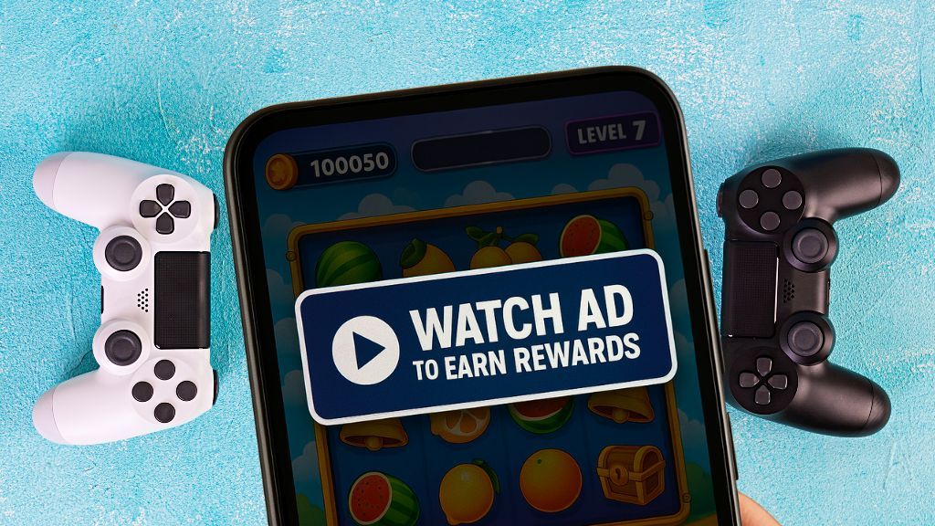 Smartphone user explores an ad-supported social gaming app