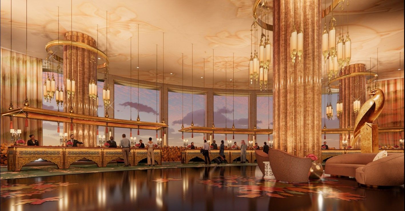 UAE Wynn Al Marjan Island Resort lobby rendering