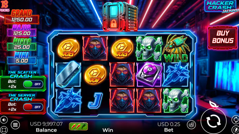 Hacker Crash Jackpot Slot Review and Demo | 18Peaches