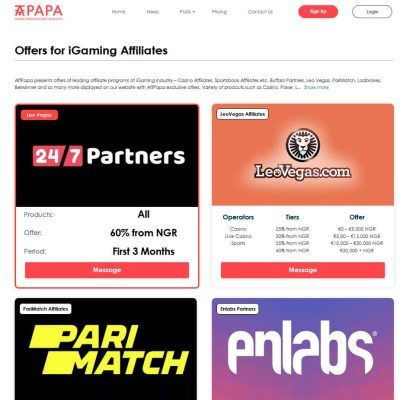 AffPapa的&#8221;Offers for iGaming affiliates&#8221; 栏目，以及您如何从中受益