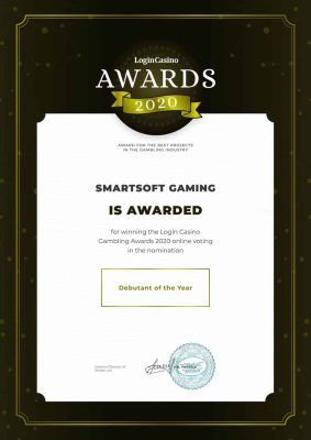 SmartSoft Gaming荣获年度最佳新秀称号