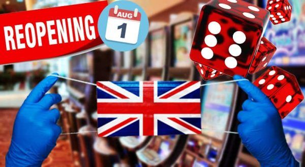 Casinos in England set to reopen August first