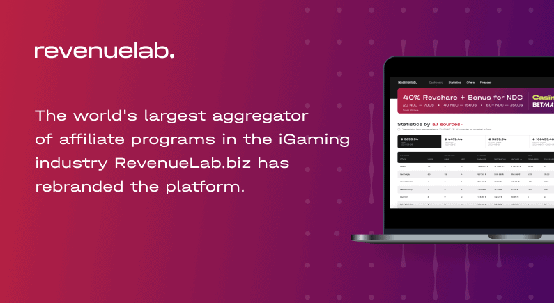 iGaming संबद्ध(एफिलिएट) प्रोग्रामों के सबसे बड़े एग्रीगेटर RevenueLab.biz ने प्लेटफ़ॉर्म को रीब्रांड किया है